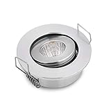 Kleine 3 W-LED-Deckeneinbauleuchte, verstellbare COB-Mini-Leuchten, Lochgröße 40-45 mm, silberfarb