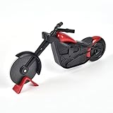 Motorrad Pizzaschneider Pizza-Schneider Edelstahl Pizza Schneidrad Pizzarad Pizzamesser Pizzaschneider Aus Edelstahl Mit Scharfem Schneiderad & StäNder FüR Weihnachten Kreativ Geschenke (Schwarz)