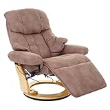 Robas Lund MCA Relaxsessel Calgary 2, Fernsehsessel Sessel, Stoff/Textil 150kg belastbar - antikbraun, naturb