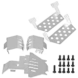 RC-Chassis-Rüstungssatz, Edelstahl-Chassis-Rüstungsschutz-Schutzblech für Traxxas TRX-4 82056-4 RC-Upgrade-Teil (Silber)