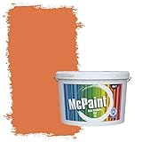 McPaint Bunte Wandfarbe Aprikose - 10 Liter - Weitere Orange Farbtöne Erhältlich - Weitere Größen Verfügb