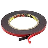 DonDo 3M doppelseitiges Klebeband extra stark klebend schwarz Auto Spiegel Montage Klebestreifen Klebepads Kleber Klebepunkte Ronden 7,5mm x 5m 1 R