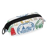 MONTOJ Federmäppchen mit großem Fassungsvermögen, italienisches Design, für Briefmarken, Make-up-Pinsel, Organizer, Tasche aus Seg