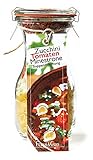 Zucchini Tomaten Minestrone Mini ( 250 ml )–Kombi aus Tomaten-Suppe und Zucchini – Nudelsuppe als Essen zum Mitnehmen – Minestrone aus der Flasche von Feuer & G