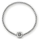 Thomas Sabo Damen Herren-Armband Karma Beads 925 Sterling Silber geschwärzt Länge 18 cm KA0002-001-12-L19