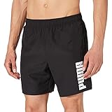 PUMA Mens Men's Mid Shorts Swim Trunks, Black, X-S