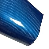 Highlight 5D Blaue Kohlefaser Farbe Film Glatte Auto Kohlefaser Aufkleber Innenansicht Folie Auto Aufkleber Vinylfilm Für Scheinwerfer Auto DIY Dekoration Aufkleber (Farbe : 50X10cm)