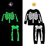 RFHK Kinder Halloween Kostüm Jungen Skelett Glow In Dark Lustige Kleidung Kind Feuerwehrmann Polizei Cosplay Kostüme Karneval Party Kleidung