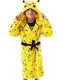 Pokemon Dressing Kleid Jungen Mädchen Pikachu Kids Pocket Bademantel 5-6 J