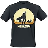 Star Wars The Mandalorian - Schatten - Grogu Männer T-Shirt schwarz XXL