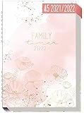 Family-Timer 2021/2022 A5 [Blush Flower] Der Familien-Kalender 18 Monate: Juli 21 bis Dezember 22 | Familien-Planer für bis zu 4 Personen + viele hilfreiche Features | nachhaltig & k