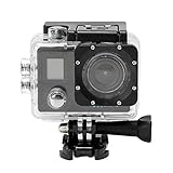 Action Cam 4K 20MP Sportkamera WiFi Unterwasserkamera 2.4G Fernbedienung Wasserdicht 40m 2.0 Zoll LCD Bildschirm 170 ° Weitwinkel mit Zwei 1200mAh Batterien externes Mikrofon (Schwarz)