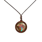 TTXC Halskette Retro Baum des Lebens billige Kuppel Holz Glas Frauen Mode Kunst Schmuck handgemachte DIY Geschenk Wachs Seil Kette Halsk