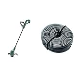 Bosch Akku Rasentrimmer EasyGrassCut 18 (ohne Akku, 18 Volt System, Schnittkreisdurchmesser 26 cm) & Trimmerfaden zum Auffüllen Aller Aktuellen Trimmerspulen﻿﻿ (24 m × 1.6 mm, 1 Stück) F016800462