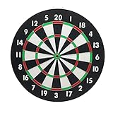 JPMGEW Round Mouth Dart Board, 15' Dart Board, Sechs Dartpfeile, 12 Nylon Rods, Geeignet für Darts, Clubs, Bars, Billardhallen (Erwachsene über 18 Jahre)