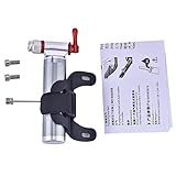 Wosune C-O2 Inflator Pump, 13,3 x 5,6 cm Fahrradreifen-Inflator, solide, langlebig für aufblasbare Gegenstände von Schrader Presta Camping Radfahren Outdoor-Ak