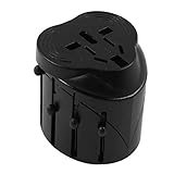 X-DREE Schwarz Universal Travel Steckdose Adapter Konverter US UK EU AU(Adaptador de adaptador de zócalo de toma de corriente de viaje -for SG- negro EE. UU. Reino Unido UE U