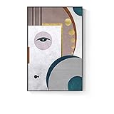 YZBEDSET Deko Poster Abstrakte Druckfigur Malerei Spleiß Gesicht Geometrische Moderne Kunst für Home Wall Decor Wohnzimmer Poster 60x90