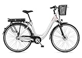 Telefunken E-Bike Elektrofahrrad Alu, mit 7-Gang Shimano Nabenschaltung, Pedelec Citybike leicht mit Fahrradkorb, 250W und 13Ah, 36V Lithium-Ionen-Akku, Reifengröße: 28 Zoll, RC657 M