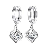 Mypace 925 Silber Gold Set Creolen hängende Ohrringe Für Damen Mode Temperament Damen Kubikzircon Ohrclip Damen Ohrschmuck