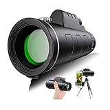 Starscope Monokular HD 40x60 Zoom Monokulare Teleskop Wasserdicht monokulare,monokular fernglas mit handyhalterung für Vogelbeobachtung Jagd Wandern Sightseeing