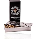Grill Republic Räucherbox für Smoker, Kugel und Gas-Grill | BBQ Smokerbox für tolles Raucharoma aus rostfreiem Edelstahl | 23x9,5x4,2