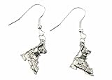 Miniblings Skischuhe Ohrringe Skistiefel Stiefel Wintersport Ski Snowboard silber - Handmade Modeschmuck I Ohrhänger Ohrschmuck versilb