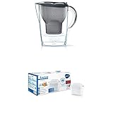 Brita Wasserfilter Starterpaket Marella, inkl. 3 Maxtra+ Filterkartuschen graphit + Filterkartuschen Maxtra+ 6er Pack weiß