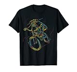 Bunte abstrakte Kunst BMX Bar Turn 180 360 T-S