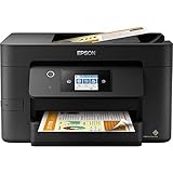 Epson WorkForce Pro WF-3820DWF 4-in-1 Tintenstrahl-Multifunktionsgerät (Drucker, Scanner, Kopierer, Fax, ADF, WiFi, Ethernet, NFC, Duplex, Einzelpatronen, DIN A4) schw