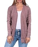 ONLY Damen Feinstrick-Jacke Cardigan Lesly 15174274 Rose Brown Melange S