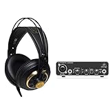 AKG K240 Studio Professioneller, halboffener Over-Ear-Kopfhörer & Behringer UMC22 Computer Audio I