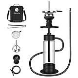 JSHISHA Shisha Set Komplett, 42.5cm Shisha Hookah Set mit Tragetasche, Abnehmbar Shisha Set Black mit 1.68m Silikon Shisha Schlauch, Shisha Komplett Shisha Zubehö