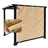 XJJUN Schattennetz, Wärmeisolationskühlung, Wetterbeständiges HDPE-Gewebe, Sichtschutz, Mit Tülle Für Den Garten, Innenhof, Pergola (Color : Beige, Size : 0.8x2m)