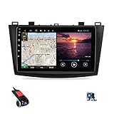 9'GPS Navigation Auto Stereo Radio Multimedia Video Player Für Mazda 3, Mazda 3 bk 2004-2009 Unterstützung Bluetooth Lenkradsteuerung USB Dash Cams CarPlay (Color:WiFi 1G+16G)