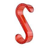 Saniplast Snake Haken Schraubhaken, PMMA, Rot transparent, 10 x 3 x 4 