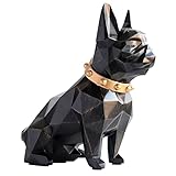 Geometrische prismatische Oberfläche Bulldogge Münze Bank Bulldogge Sparschwein Handgemachtes Nähen Handwerk Bulldogge Münze Aufbewahrungsbox Welpe Spardose Bulldog Sparschw