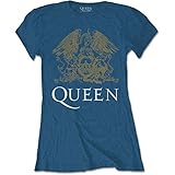 Band Monkey Queen Damen T-Shirt Wappen blau Gr. Large, b