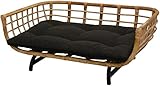 Korb-Outlet Exklusiver Retro-Design Hundekorb/Hundebett/Tierkorb Haustier Bett Groß aus Rattan mit Kissen/Modernes Bett für Katzen und Hunde Grösse XL (Natur)