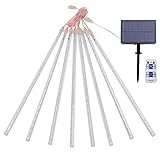 Entireface Meteorschauer Regen Lichter Lichterregen Lichterkette 45cm 8 Tubes LEDs IP65 wasserdichte für Party Garten Hochzeit Weihnachten Außenlicht Duschlampe Außen Innen Dekoration (C, 45cm)