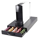 Aufbewahrung Von Kaffeekapseln Rack-Display-Rack-Schubladenart Aufbewahrungsbox Lagerorganisator Kleine Kapsel-Kaffee-Speicherung Zur Aufbewahrung In Der Küche ( Color : Black , Size : 35x20.5x5.1cm )
