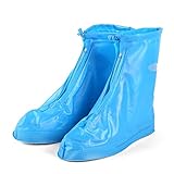 Neu Kinder Regenschutz Schuhe Cover Outdoor-Anti-Rutsch Anti-Schneeschuhhülle Wiederverwendbare Zubehör for Schuh-Kinder Nette Stiefel Schuhe (Color : Blue, Size : M 23.5CM)