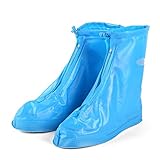 Neu Kinder Regenschutz Schuhe Cover Outdoor-Anti-Rutsch Anti-Schneeschuhhülle Wiederverwendbare Zubehör for Schuh-Kinder Nette Stiefel Schuhe (Color : Blue, Size : M 23.5CM)