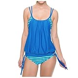 ZGNB Damen Tankini Set Bauchweg Gepolstert Badeanzug Swimsuit Zweiteiliger Bademode mit Hot Pants Badekleid Top Bikini Hose Damen Bademode Swimsuit Set Frau Bademode Badeanzüge Tank