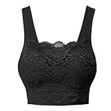 Damen Spitze BH Halfter Bralette Sexy Sport BH Ohne Bügel Dessous Frauen Bustier Spitzen Bra Push Up BH Nahtlose Sport Top Yoga Spitze Sport Bustier Für Frauen Crop Top Weste Dessous Komfort Ling