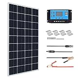 XINPUGUANG Solarpanel 150 Watt 12 V monokristallines Solar-Kit mit 30 A Laderegler, Verlängerungskabel, Montagehalterungen für RV, Boot, Akku, Wohnmobil, Zuhause (150 W Solar-Set)