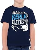 Kinder Sport Kleidung - Echte Kerle Klettern - 140 (9/11 Jahre) - Dunkelblau - t Shirt Kinder Klettern - F130K - Kinder Tshirts und T-Shirt für Jung
