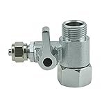 T-Stück 3/8x3/8x1/4' Schlauch Wasseranschluß m. Absperrhahn Adapter zum Anschluss von 2 G