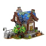 GAOZH Mittelalterliches Haus Modulare Hausbausätze, 1316 Stück Straßenansicht Stadthaus Architektur Baustein, Kompatibel mit Lego Ideen Mittelalterliche Schmiede 21325