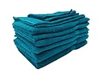 Merkanta Handtuch Set petrol | 10 teilig | 2 Gästetücher 4 Handtücher 2 Duschtücher 2 Waschlappen | 100% Baumwolle | Badetücher | bath towel | Handtücherset Badezimmer | Bad Tücher (Petrol - grünblau)